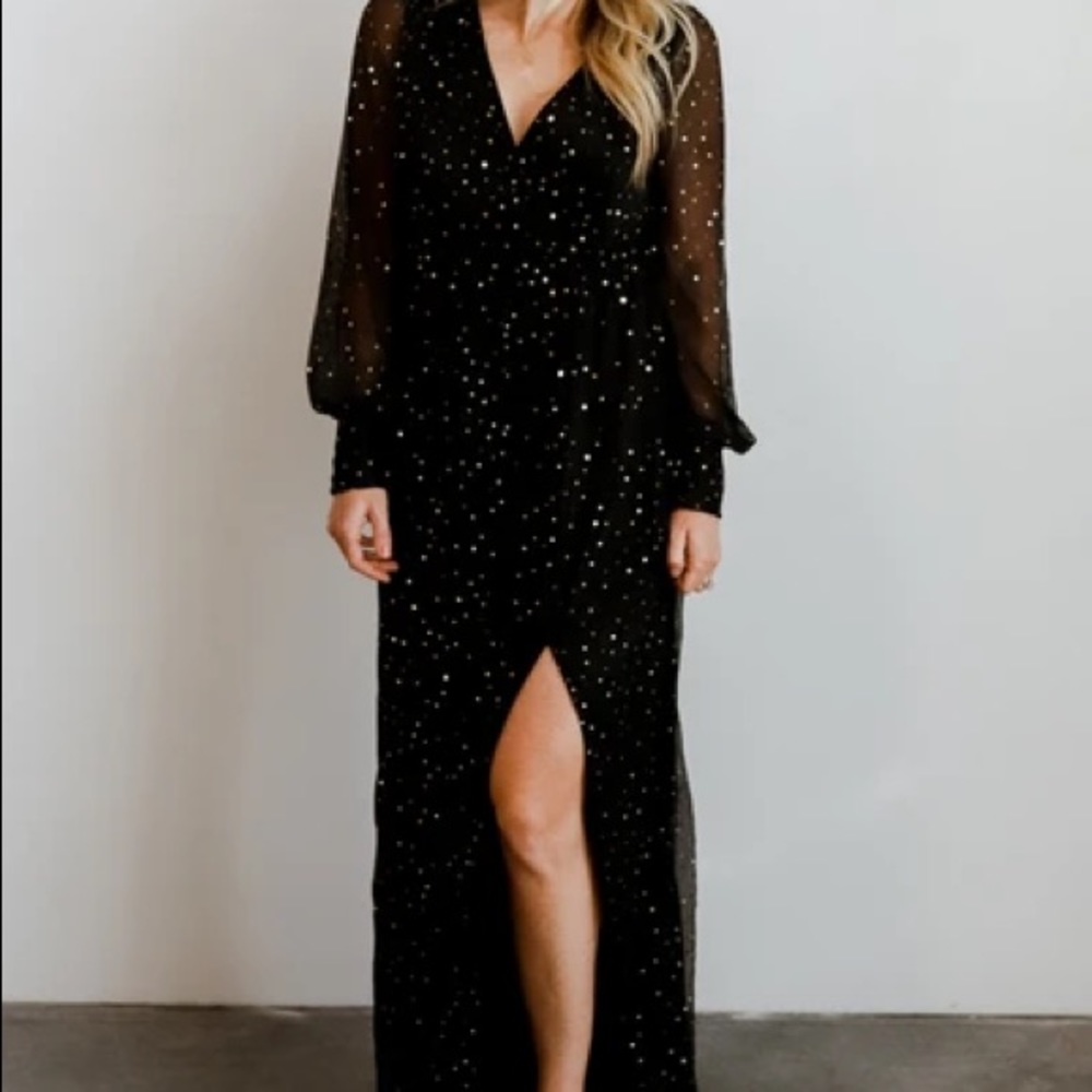 Baltic Born, XS Black/Gold Gown, Worn once!